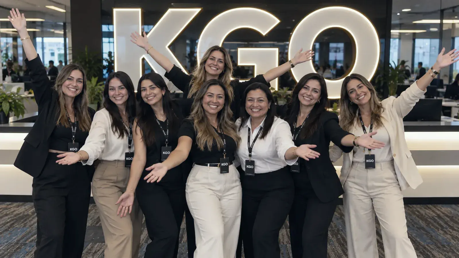 Colaboradoras do grupo no Dia da Mulher
