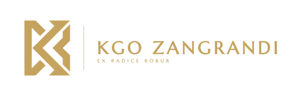 Logo KGO Zangrandi para fundo escuro